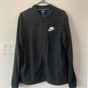 Nike Black AV15 Jersey Bomber Knit Jacket Full Zip Mens M Medium Coat